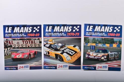 LE MANS: Three consecutive editions of 'LE MANS - THE OFFICIAL HISTORY OF THE WORLD'S GREATEST MOTOR RACE' by Quentin Spurring. Years 1960-69, 1970-79, 1980-89