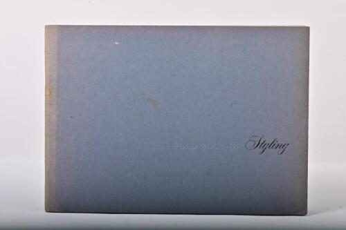 FORD: 'THE FORD BOOK OF Styling' booklet. Produced 1963 by Public Relations, Styling Office, Ford Motor Company