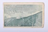 ALPINE RALLY: An interesting and original March 1924 'Programme 1250 MILES ALPINE MOTOR TRIAL' programme for Australia's third alpine reliability rally as organised by the ROYAL AUTOMOBILE CLUB of VICTORIA. Rare item. (Updated description)