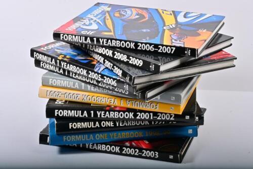 FORMULA 1: A collection of eleven consecutive Formula 1 Yearbooks. 1997-98 to 2008-2009