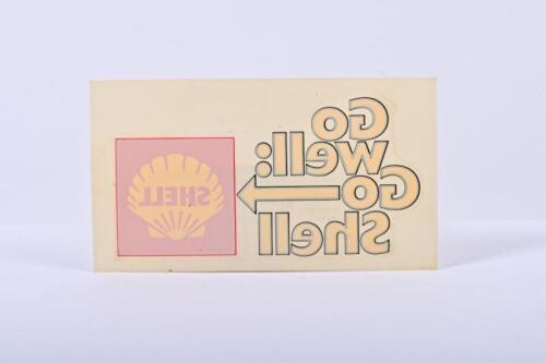 SHELL: An original 1970's 'Go well: Go Shell' decal