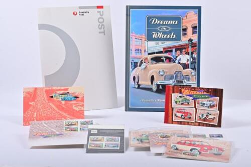 AUTOMOBILE STAMPS: An Australia Post February 28, 1997 MEDIA RELEASE for 'Great Car Years at the International Motor Show'. Australian Classic Car Stamp card sets