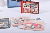 AUTOMOBILE STAMPS: An Australia Post February 28, 1997 MEDIA RELEASE for 'Great Car Years at the International Motor Show'. Australian Classic Car Stamp card sets - 3