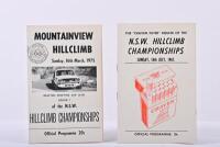 HILLCLIMBS: Two N.S.W HILLCLIMB CHAMPIONSHIPS Official Programmes as prepared by Grafton Sporting Car Club. 1967 & 1975 Official Programmes