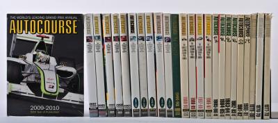 AUTOCOURSE: A quantity of 25 editions of 'AUTOCOURSE' Annual Motor Sport Review. Spans years 1977-78 to 2009-2010