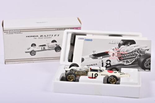 HONDA: A 1:20 scale EBBRO HONDA RA273 F1 as raced at the 1966 Italian Grand Prix. Superb