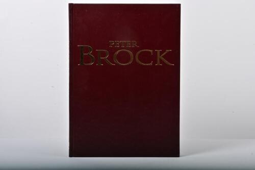 BROCK: A Limited Edition, leather bound copy of 'PETER BROCK' hardcover book. Signed by Peter Brock