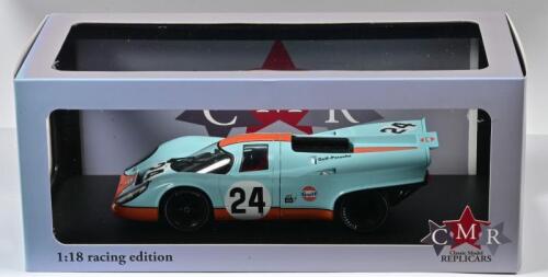 PORSCHE: A 1:18 scale CMR Replicars Porsche 917K (CMR 131) 'Gulf' livery. New in box