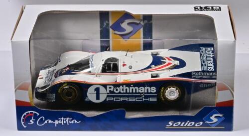 PORSCHE: A 1:18 scale solido Porsche 956LH, winner Le Mans 1982. 'Rothmans' racing livery. Boxed