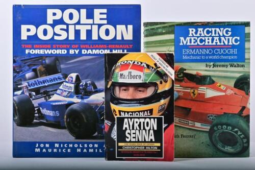 FORMULA 1: Three books concerned with Formula 1. 'RACING MECHANIC' hardcover book by Jeremy Walton