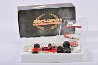 McLAREN: A 1:18 scale Minichamps McLaren Ford M23 as raced by Emerson Fittipaldi in 1974