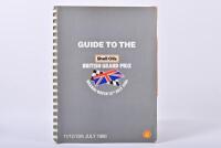 BRITISH GRAND PRIX: A Original binded copy of the guide to the british grand prix brands hatch 1986