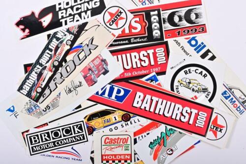 A.T.C.C/SUPERCARS DECALS: A interesting quantity of various decals concerned with A.T.C.C and Supercars. Peter Brock & Ford and Holden related decals