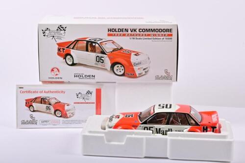 HOLDEN: A 1:18 scale CLASSIC CARLECTABLES HOLDEN VK COMMODORE as raced to victory by Peter Brock and Larry perkins at Bathurst, 1984. L.E 12757/15500