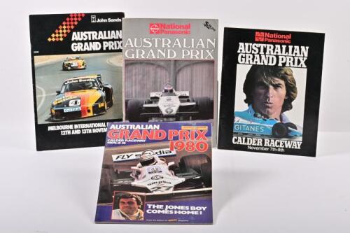 AUSTRALIAN GRAND PRIX: A group of four consecutive AUSTRALIAN GRAND PRIX Souvenir Programmes. 1980 - 1983