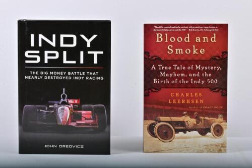INDY: Two Indy related books. 'INDY SPLIT - THE BIG MONEY BATTLE THAT NEARLY DESTROYED INDY RACING' hardback book by John Oreovicz