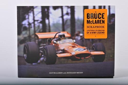 McLAREN: 'THE BRUCE McLAREN SCRAPBOOK' hardcover book by Jan McLaren and Richard Becht. Jan McLaren signature