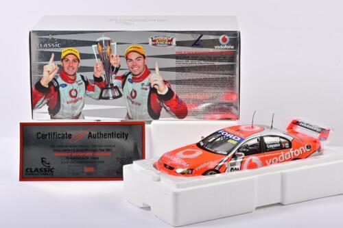 FORD: A 1:18 scale CLASSIC CARLECTABLES TeamVodafone BF Falcon (18345) as raced to victory by Craig Lowndes and Jamie Whincup at 2007 Bathurst 1000. L.E 5627/9000