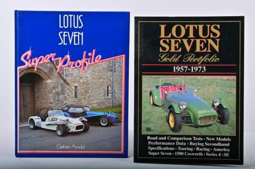 LOTUS: Two Lotus Seven related books. 'LOTUS SEVEN GOLD PORTFOLIO 1957 - 1973' softcover book published by BROOKLANDS BOOKS