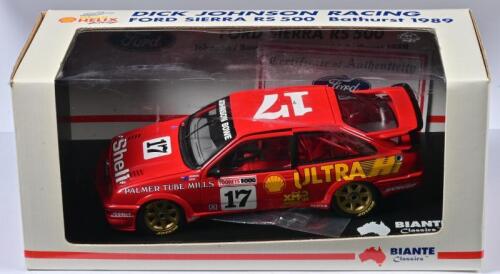 JOHNSON: A 1:18 scale Biante Classic 'DICK JOHNSON RACING FORD SIERRA RS 500 Bathurst 1989'. L.E 3867/6000. CoA signed by Dick Johnson