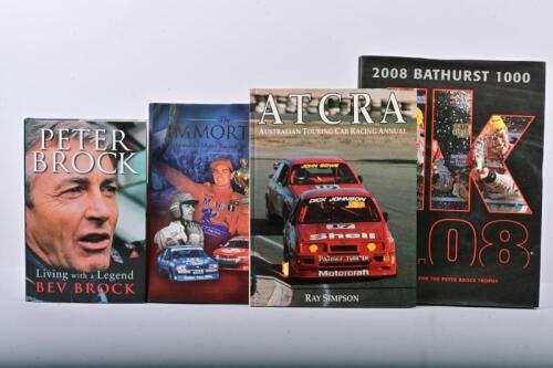 A.T.C.C/SUPERCARS: A group of four hardcover books detailing Australian racing. '1k .08 2008 SUPERCHEAP AUTO BATHURST 1000 - THE RACE FOR THE PETER BROCK TROPHY' hardcover book