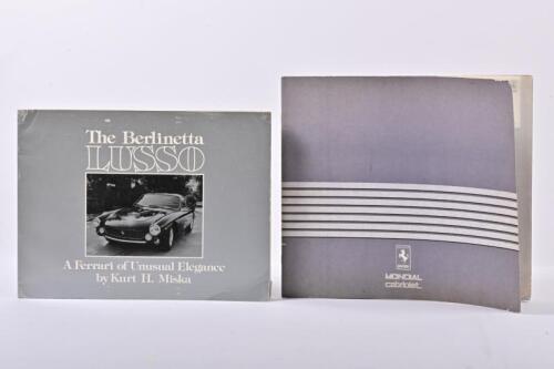 FERRARI: Two Ferrari related publications. 'The Berlinetta LUSSO - A Ferrari of Unusual Elegance' softcover book by Kurt H. Miska