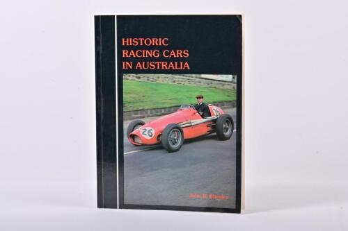 HISTORIC RACING CARS: A copy of 'HISTORIC RACING CARS IN AUSTRALIA' softcover book by John B. Blanden. Printing error with pages 144 - 160 printed upside down. Unique
