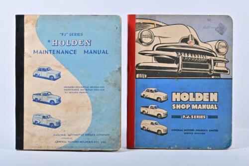 HOLDEN: Two Holden "FJ" SERIES Shop and Maintenance Manuals as published by General Motors-Holden's Limited. 'FJ SERIES HOLDEN MAINTENANCE MANUAL' & 'HOLDEN SHOP MANUAL - "F.J." SERIES'