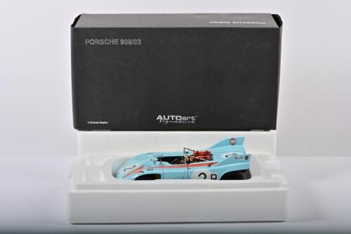 PORSCHE: A 1:18 scale AUTOART PORSCHE 908/03 as raced at 1971 Nurburgring by Bell/Siffert. Numbered 0525. CoA