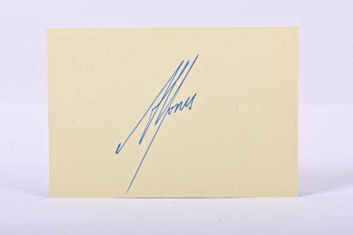 JONES: An original Alan Jones signature on thick stock card