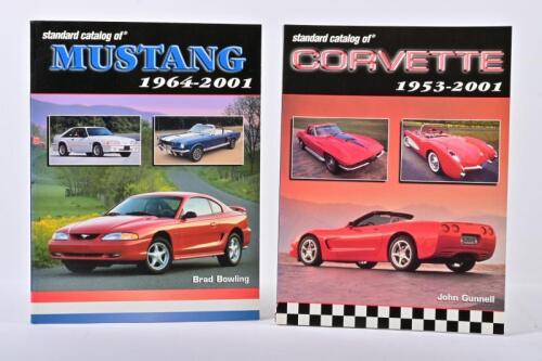 AMERICAN CARS: Two softcover American car reference books. Corvette & Mustang books
