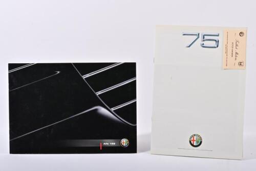 ALFA ROMEO: Two Alfa Romeo sales brochures covering '75', 'Alfa 159' models. As prepared for Australian market