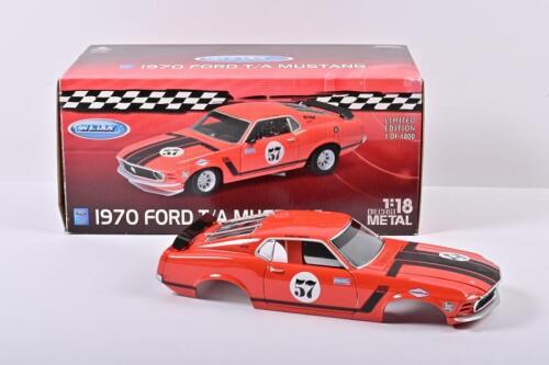 FORD: A new in box 1:18 scale Welly 1970 Ford T/A Mustang as driven by Danny Moore. Body only, no chassis