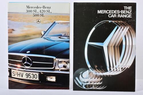 MERCEDES-BENZ: Two 1980's Mercedes-Benz sales brochures.1986 'Mercedes-Benz 300 SL, 420 SL, 500 SL' colour brochure