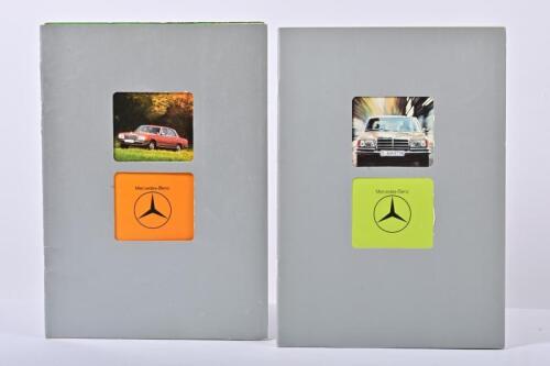 MERCEDES-BENZ: Two 1970's Mercedes-Benz sales brochures. 280 SE/SEL, 450 SE and 450 SEL model information
