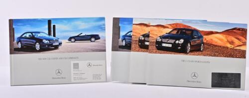 MERCEDES-BENZ: Four modern Mercedes-Benz sales brochures from 2005. 'THE C-CLASS SPORTS COUPES' & 'THE NEW CLK COUPE AND CLK CABRIOLET' sales brochures