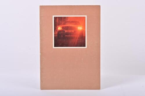 MERCEDES-BENZ: A 1971 '350 SL' colour sales brochure