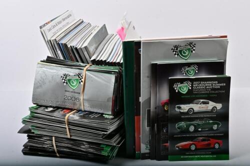 MOTOR AUCTION CATALOGUES: A large quantity of Australian motor car catalogues from various Australian auction houses. Bonhams & GOODMAN, Shannons, Sotheby's catalogues, 1990's & 2000's catalogues