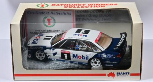 HOLDEN: A 1:18 scale Biante HOLDEN COMMODORE VR as raced to victory by Craig Lowndes/Greg Murphy at the 1996 AMP BATHURST 1000. Numbered 0177/3000. CoA
