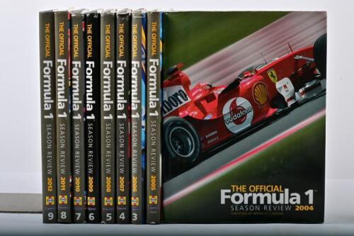 FORMULA 1: Nine consecutive editions of 'THE OFFICIAL Formula 1 SEASON REVIEW'. Years 2004 (1) to 2012 (9)