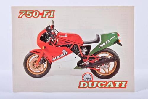 DUCATI: A single sheet, double sided DUCATI '750 F1' colour sales brochure. Circa 1980's