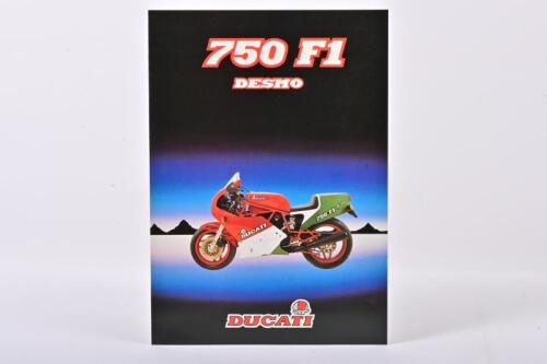 DUCATI: A four page 1986 DUCATI PANTAH 750 F1 DESMO' colour sales brochure