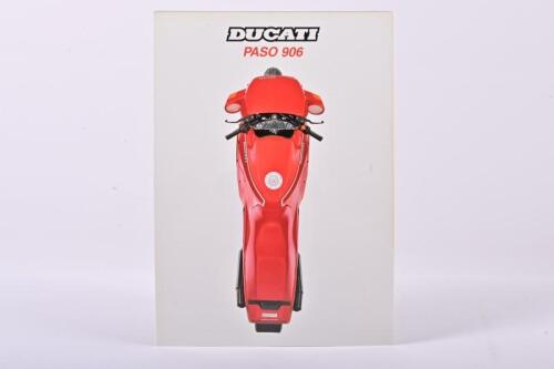 DUCATI: A 1989 'DUCATI PASO 906' fold out colour sales brochure