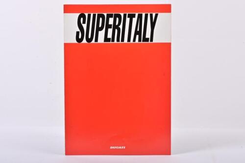 DUCATI: A 1992 Ducati 750 SS fold out colour sales brochure - 'SUPERITALY'