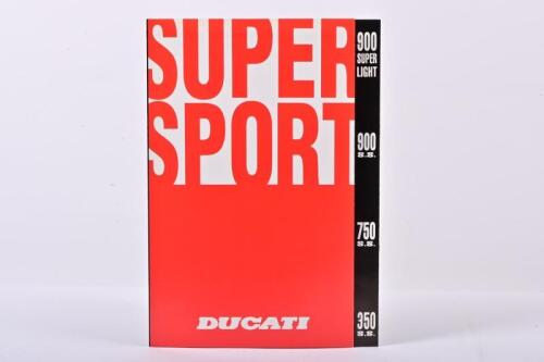 DUCATI SUPER SPORT: A 1993 DUCATI SUPER SPORT sales brochure for 900 SUPER LIGHT, 900 S.S., 750 S.S., 350 S.S. models