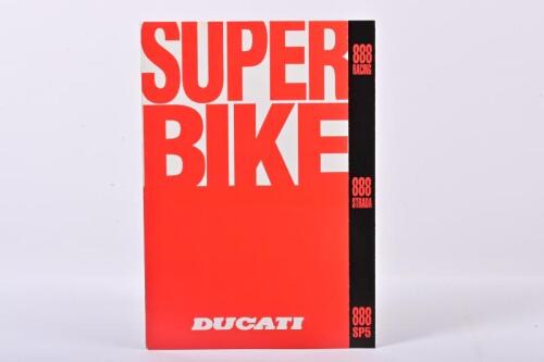 DUCATI SUPERBIKE: A 1993 DUCATI 'SUPERBIKE' sales brochure for 888 RACING, 888 STRADA, 888 SP5 models