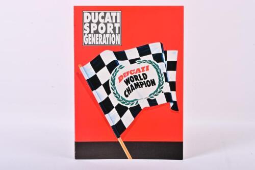 DUCATI: A 1992 Ducati 851 and 888 SP4 fold out colour sales brochure - 'DUCATI SPORT GENERATION - DUCATI WORLD CHAMPION'
