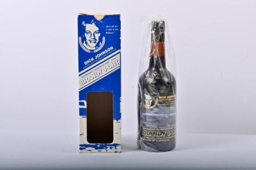 DICK JOHNSON: A bottle of Liebich vintage port commemorating Dick Johnson Australian Touring Car Champion