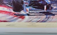 HILL: A Limited Edition print by Nicholas Watts titled "OUT OF THE SHADOWS" featuring the Williams Renault FW18 as driven by Damon Hill that won the 1996 World Championship. Signed by Damon Hill and artist. Numbered 400/1000 - 2