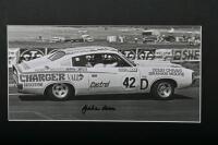 CHARGER: A black and white picture set of Doug Chivas and Graham Moore driving a Charger E38 at Bathurst 1971. L.E 36/75. Doug Chivas & Graham Moore signatures - 5